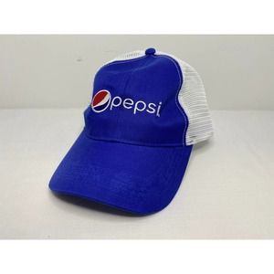 Pepsi Mesh Trucker Snapback Blue Cap Adjust Hat